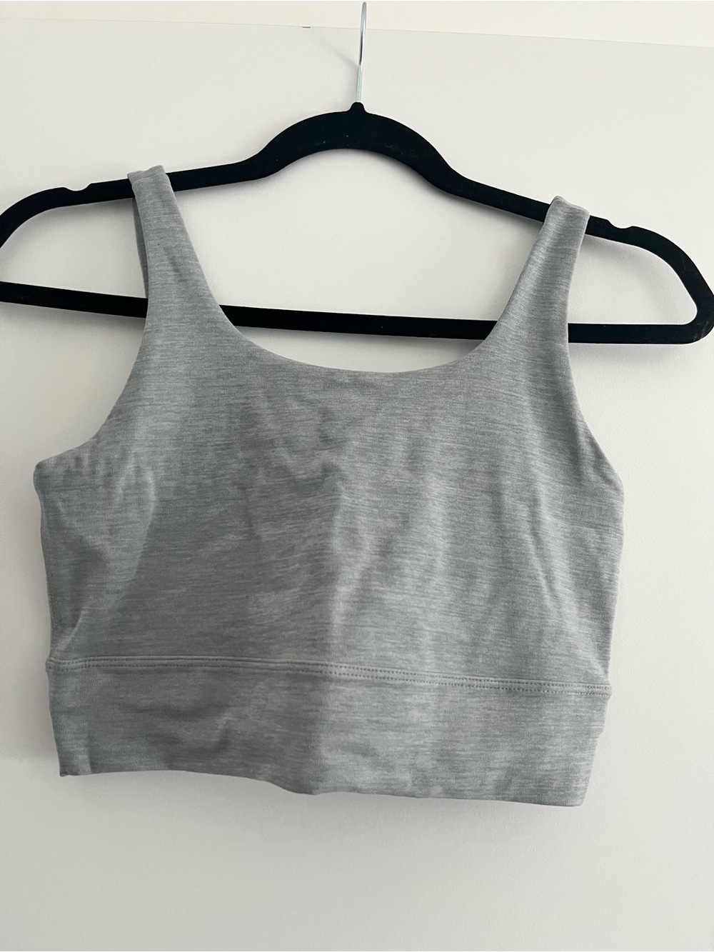 Nike Light Gray Seamless Crop Sports Bra